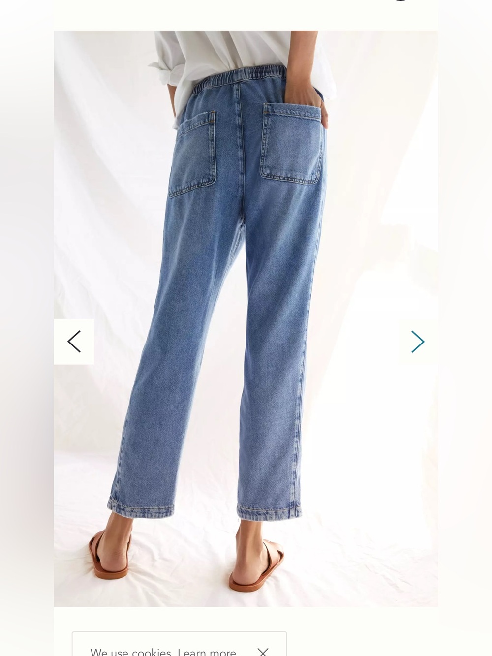 Pilcro Anthropologie Ultra High-Rise Relaxed Pull-On Jeans Blue Drawstring S - Picture 4 of 10